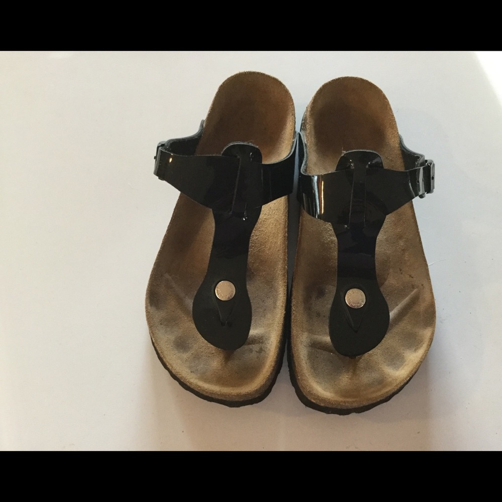 Birkenstock Gizeh style Black Patent